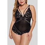 Dámské černé plus size body