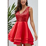 Dámské červené mini šaty Simona