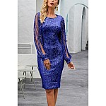 Dámské elegantní modré šaty MARCELLA