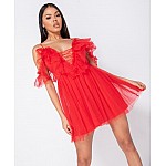 Dámské červené šaty ROSETTA
