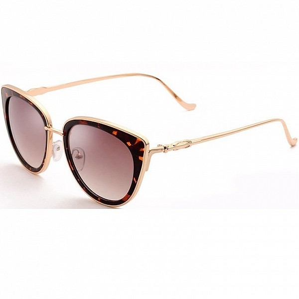 Dámské sluneční brýle Elia Leo zlatý rám hnědé skla