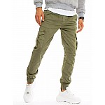 Stylové khaki pánské kalhoty VUX3223