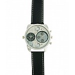 Pánské hodinky Oulm Dual Silver Black