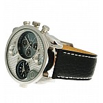 Pánské hodinky Oulm Dual Silver Black
