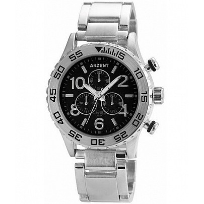 Unisex kovové hodinky Akzent  stříbrné