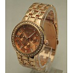 Dámské hodinky Diamond s vykládaným náramkem - zlaté Rose Gold