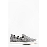 Dámské tenisky Slip On Mettalic - stříbrné