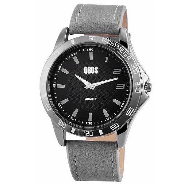 Pánské hodinky QBOS šedé