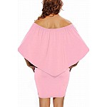 Vrstvené mini šaty Vivien - růžové