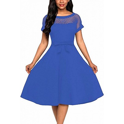 Stylové dámské šaty Evelyn - modré