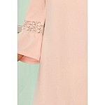 Šaty s krajkou na rukávech Tara růžové v190-1