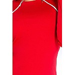 Módní šaty s dekorativními zipy Letizia červené v130-2