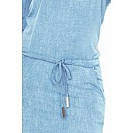 Světle modré dámské šaty v riflové stylu v13-80