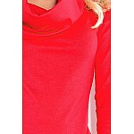 Dámské šaty s velkým rolákem Marea červené v131-4