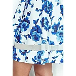Stylové dámské šaty Diane bílé s květinami vMM 003-3 Stylové dámské šaty Diane bílé s květinami vMM 003-3