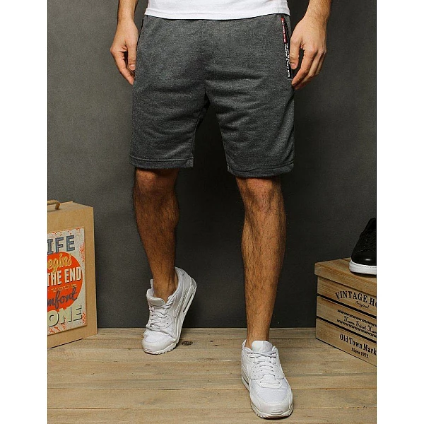 Trendy černošedé pánské teplákové kraťasy vsx2002 Trendy černošedé pánské teplákové kraťasy vsx2002