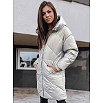 Šedá oversize dámská zimní bunda VTY2408 Šedá oversize dámská zimní bunda VTY2408
