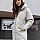 Šedá oversize dámská zimní bunda VTY2408