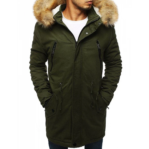Atraktivní khaki pánská zimní parka vtx2893 Atraktivní khaki pánská zimní parka vtx2893