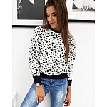 Stylová bílo černá dámská mikina vby0209 Stylová bílo černá dámská mikina vby0209