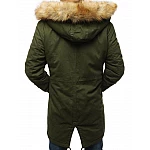 Atraktivní khaki pánská zimní parka vtx2893 Atraktivní khaki pánská zimní parka vtx2893