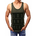 Trendové pánské tílko - khaki vrx2538 Trendové pánské tílko - khaki vrx2538