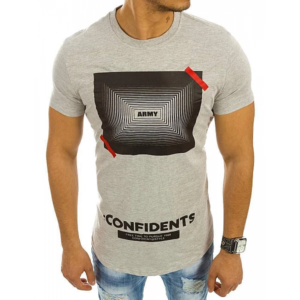 Šedé pánské tričko Confidents vrx2111 Šedé pánské tričko Confidents vrx2111