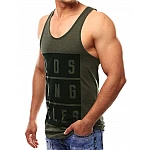 Trendové pánské tílko - khaki vrx2538 Trendové pánské tílko - khaki vrx2538