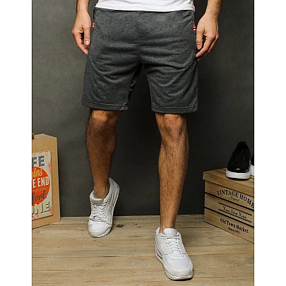 Pánské trendy teplákové kraťasy černošedé vsx1196