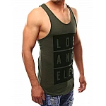 Trendové pánské tílko - khaki vrx2538 Trendové pánské tílko - khaki vrx2538