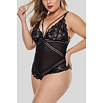 Dámské černé plus size body Dámské černé plus size body