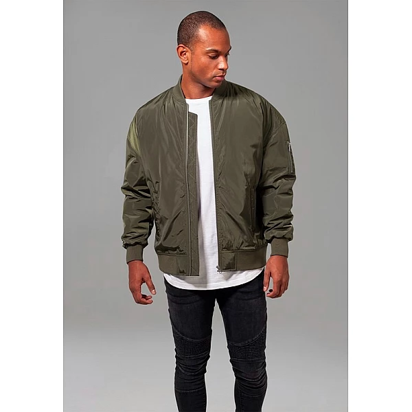 Zelená pánská oversize bomber bunda TB1619GR