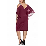 Dámské bordové plus size midi šaty Vicenza Dámské bordové plus size midi šaty Vicenza