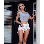 Dámský crop top modrý Dámský crop top modrý
