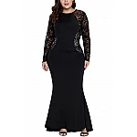 Dlouhé plus size šaty - černé Dlouhé plus size šaty - černé