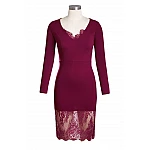 Dámské krajkové šaty - burgundy Dámské krajkové šaty - burgundy
