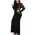 Dlouhé plus size šaty - černé Dlouhé plus size šaty - černé