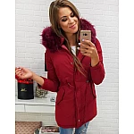 Oboustranná zimní dámská parka bordová vty0309 Oboustranná zimní dámská parka bordová vty0309