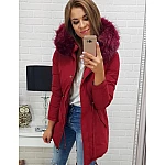 Oboustranná zimní dámská parka bordová vty0309 Oboustranná zimní dámská parka bordová vty0309