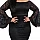 Dámské plus size šaty - černé