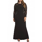 Dlouhé plus size šaty - černé Dlouhé plus size šaty - černé