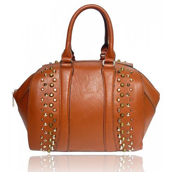Módní vybíjená kabelka hnědá Módní vybíjená kabelka hnědá