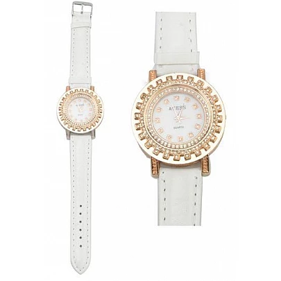 Dámské třpytivé hodinky Gold White