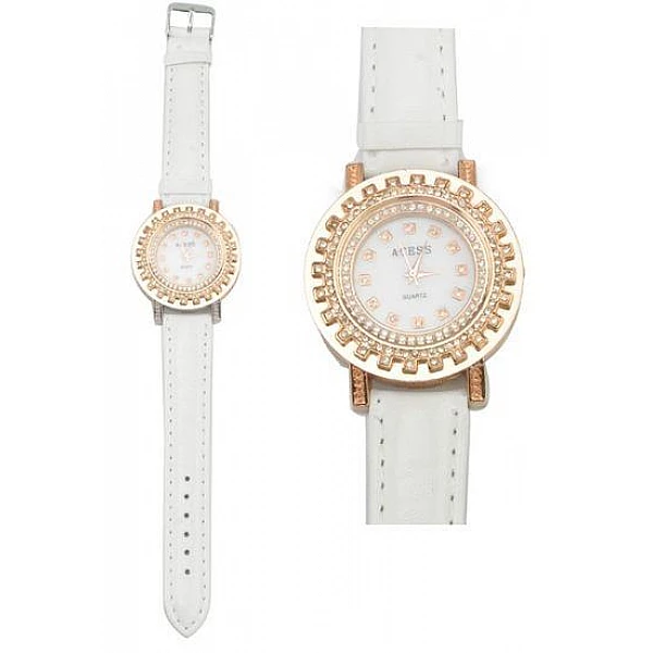 Dámské třpytivé hodinky Gold White Dámské třpytivé hodinky Gold White