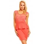 Peplum šaty Fashion - Losová barva Peplum šaty Fashion - Losová barva