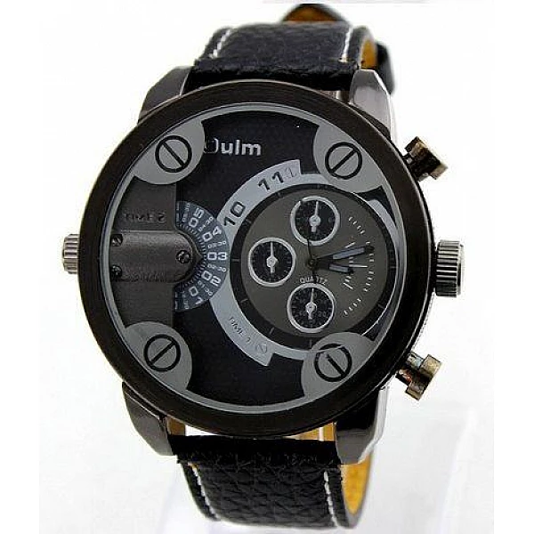 Pánské hodinky Oulm DualNew Black Pánské hodinky Oulm DualNew Black