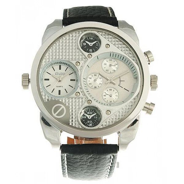Pánské hodinky Oulm Dual Silver White Pánské hodinky Oulm Dual Silver White