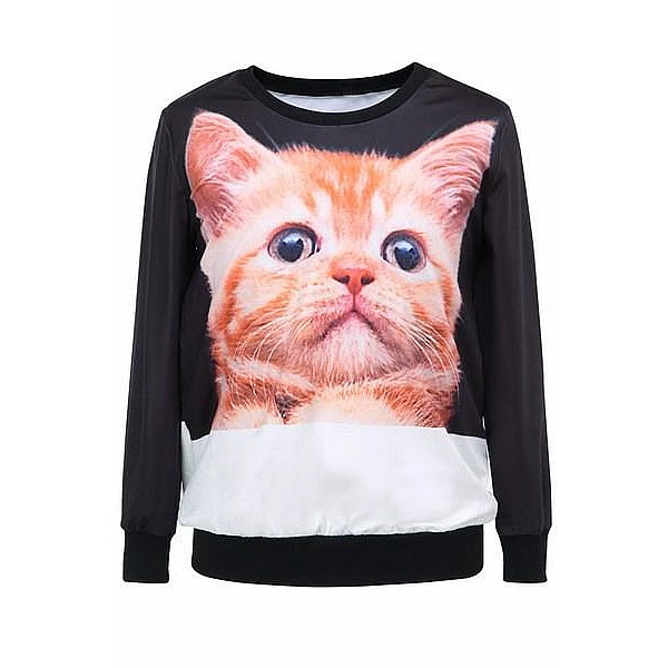 Dámská černá mikina Cat