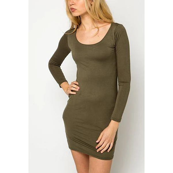 Dámské Bodycon šaty zelené - olivové Dámské Bodycon šaty zelené - olivové