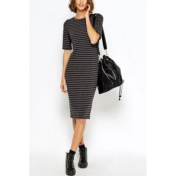 Dámské šaty Striped šedé Dámské šaty Striped šedé
